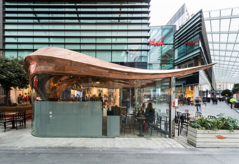 542 Copper Sections Were Used To Create The Curved Roof Of This London Cafe