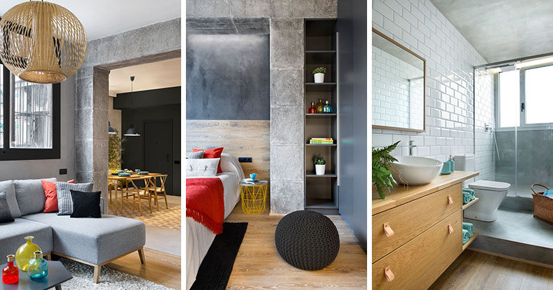 Spanish architecture and interior design firm Egue y Seta have designed this modern one bedroom rental apartment in Barcelona.