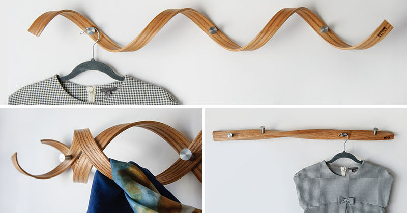 KROMMdesign Create Twisted Coat Racks Using Bentwood Techniques