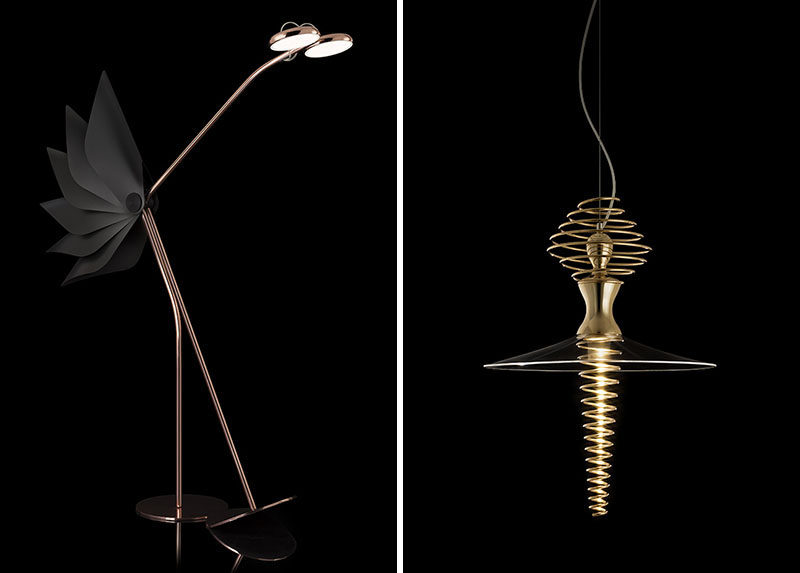 Spanish product designer Sergi Ventura, has created two fun and unique lighting designs named Dorking and Mia Ballerina. #PendantLamp #FloorLamp #Lighting #Design