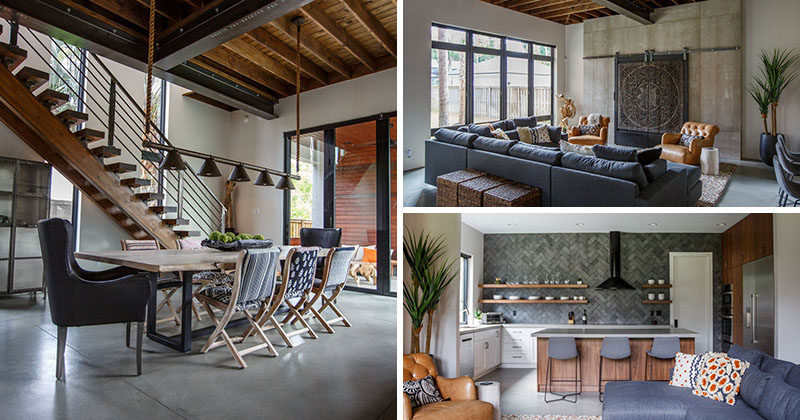 dig Architecture have designed and built this new home in Atlantic Beach, Florida, that features a contemporary interior with industrial elements. #InteriorDesign #Industrial #Contemporary
