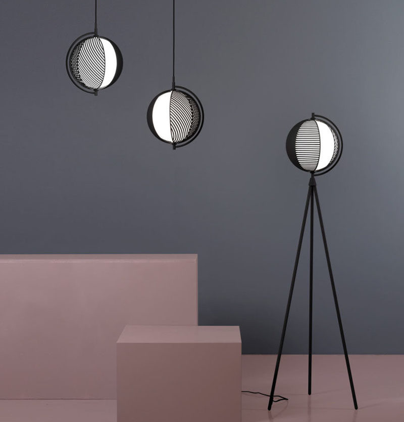 Italian designer Antonio Facco has designed Mondo, a new lighting collection that has overlapping patterns that can change lighting effect. #PendantLight #Lighting #Design