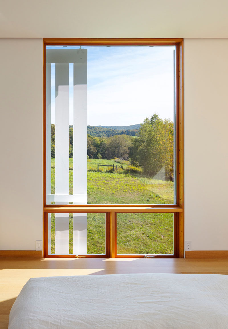 Wood window frames have been used in this modern farmhouse. #WindowFrames #WoodWindowFrames #Windows