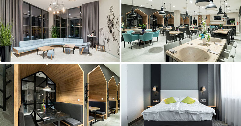 Architecture firm Tremend, have recently completed the Ibis Styles Grudziadz Hotel that's located in the Old Town area of Grudziadz, Poland. #HotelDesign #HotelInterior