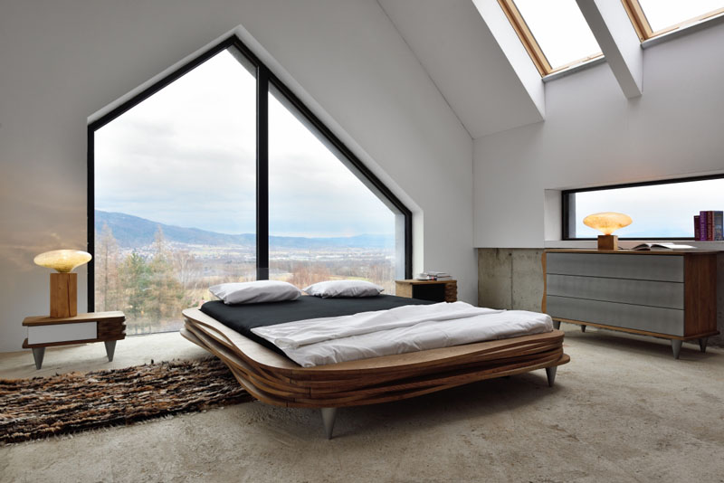 This New Bed Designed With Sculptural Layers Of Wood Will Be Launched