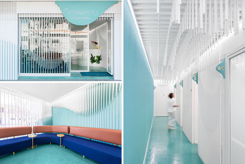 This Dental Clinic Interior Design Features A Sculpture Made From 2884 Wood Strips