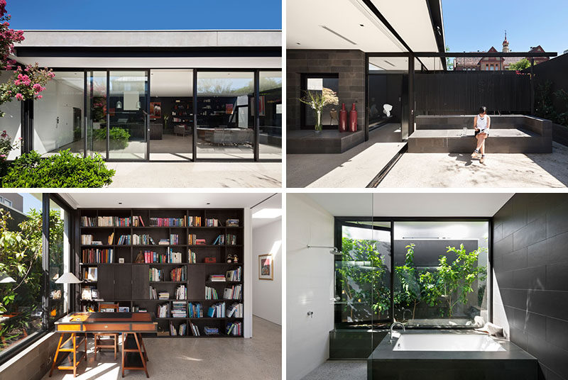 AM Architecture have designed a modern house in Melbourne, Australia, that makes use of glass walls to create an indoor / outdoor living environment. #ModernHouse #GlassWalls #Windows