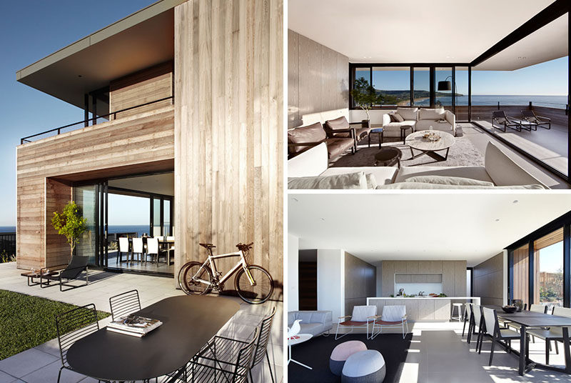 This Modern Cedar Clad House Overlooks A Beach In Australia