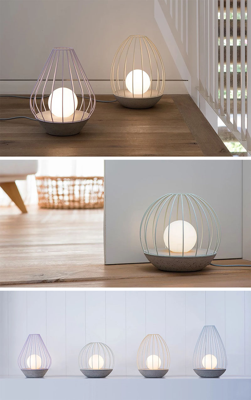 The OVA lighting collection combines industrial materials like metal and concrete to create four differently shaped designs that are elegant and modern. #ModernLighting #FloorLamp #TableLamp
