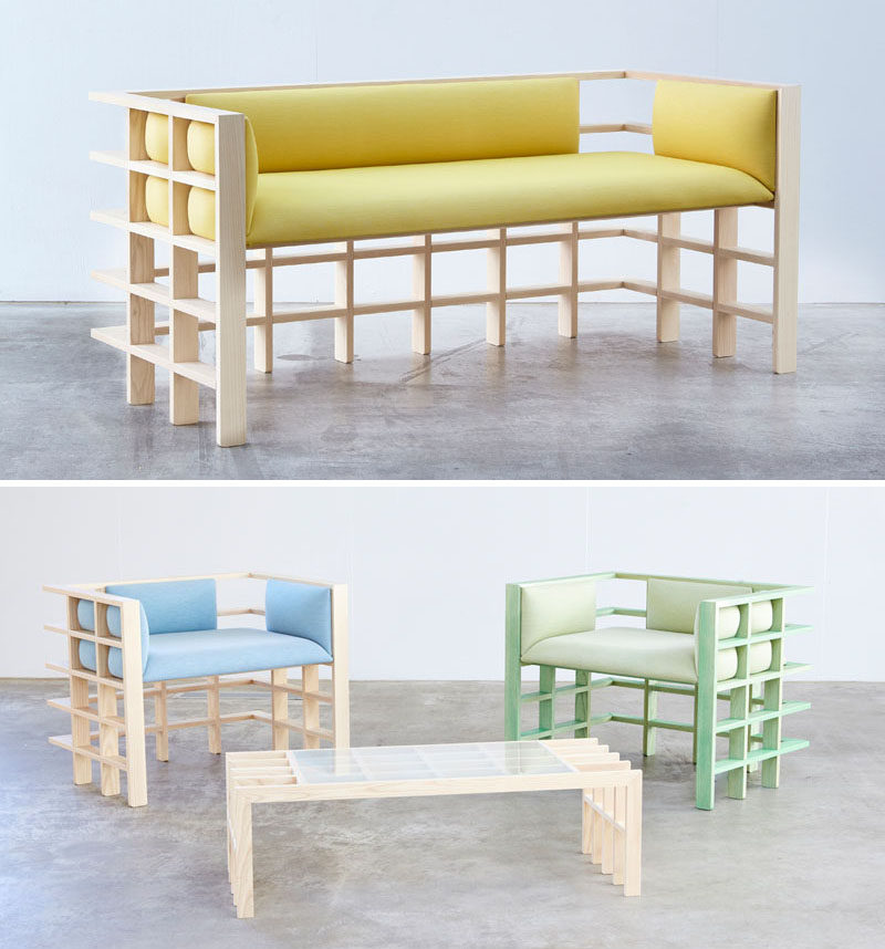 Australian based designer Elliot Bastianon, has created a new modern furniture collection named 'Straight Lines'. #ModernFurniture #Design #Couch #Chair #Wood