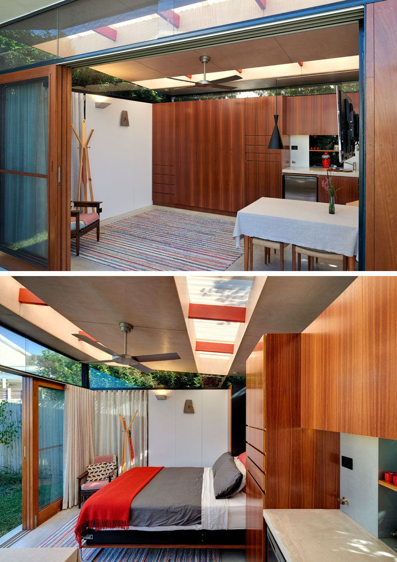 this impressive backyard shed combines living quarters, a