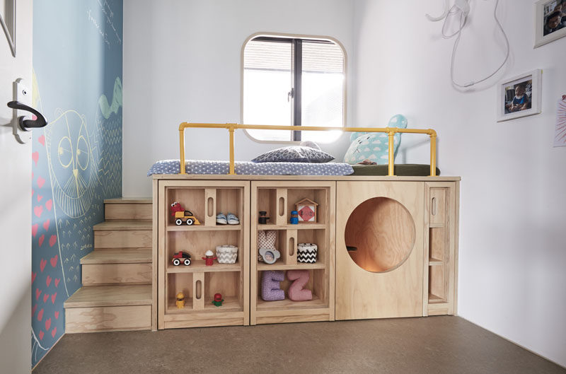 Design Detail ? This Children?s Bedroom Has A Custom Bed Unit With Storage And A Hidden Play Space