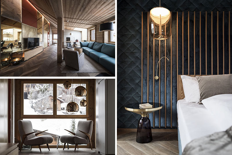 Milanese architecture and interior design studio Vudafieri-Saverino Partners, have recently completed the design of a new penthouse at the Rosa Alpina Hotel & Spa. #Travel #Hotel #Italy