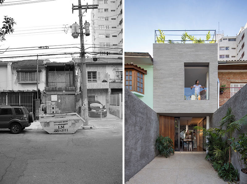 Estudio BRA have transformed an old house in Sao Paulo, Brazil, and turned it into a bright and modern home with outdoor spaces. #ModernHouse #Renovation