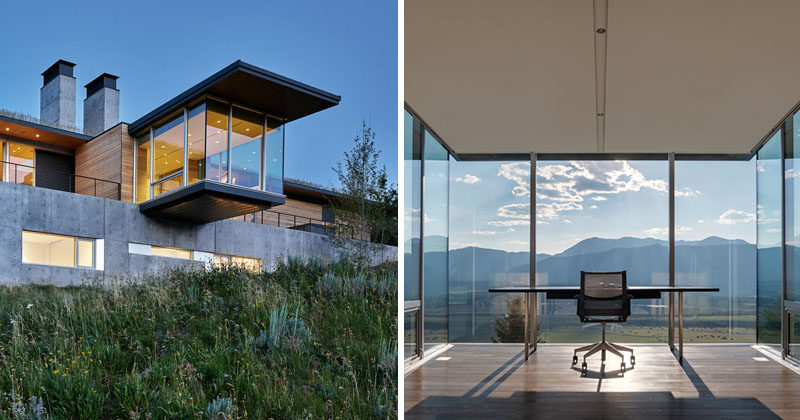 Design Detail This House In Wyoming Has A Cantilevered