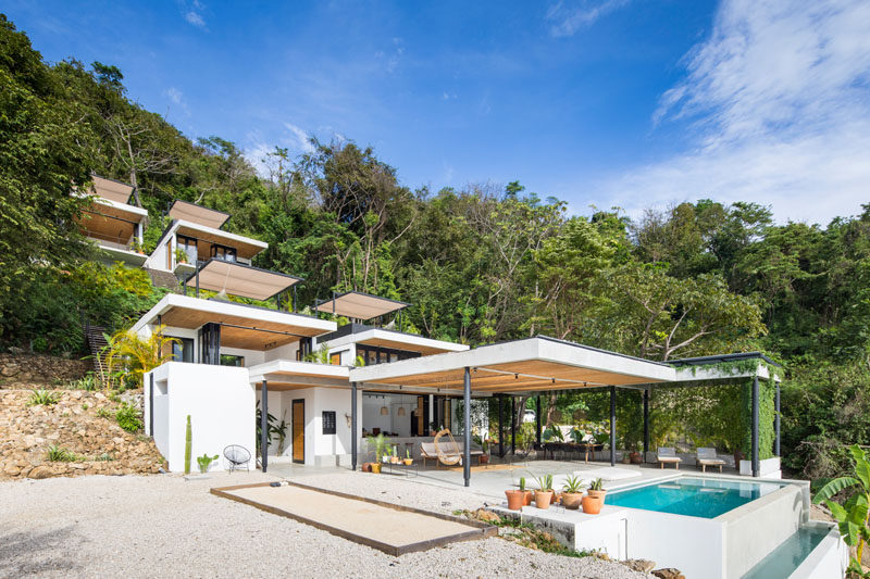 Studio Saxe have recently completed Mint Santa Teresa, a small and modern hotel in Costa Rica, and blends a European design aesthetic with Costa Rican craftsmanship. #ModernHotel #CostaRica #HotelDesign #Architecture