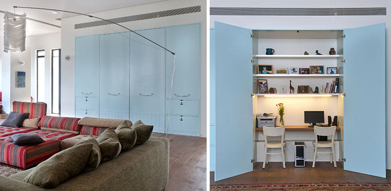Design Idea ? Hide A Home Office Inside Built-In Closets