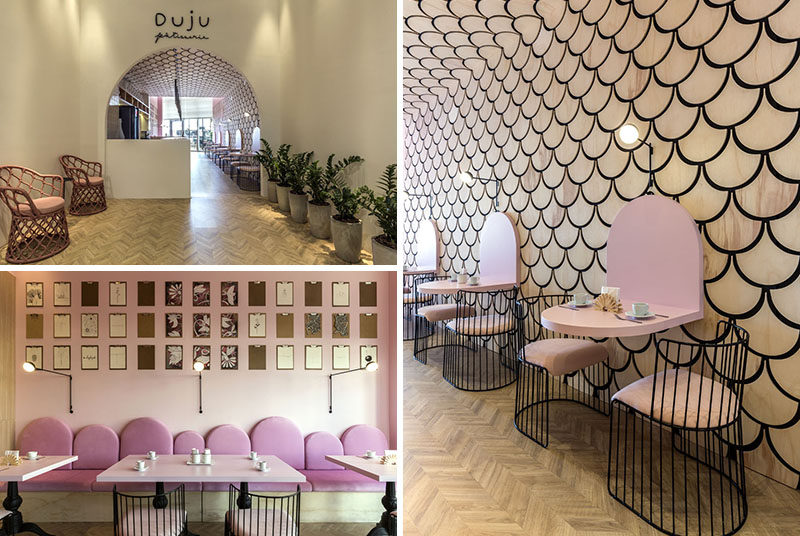 The Duju Patisserie Features U-Shaped Design Elements Throughout Its Interior