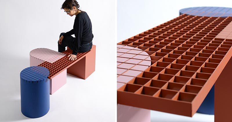 Belgium design firm nortstudio, have created 'Urban Shapes', a modern bench that draws inspiration from forms and materials found around the city. #Design #Furniture #ModernBench #Bench #Seating