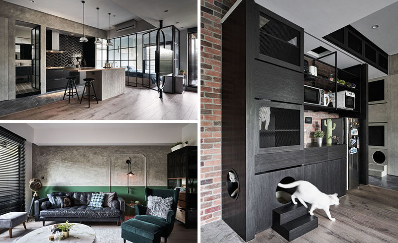 Dark Interior Elements Set The Mood In This Apartment In Taiwan