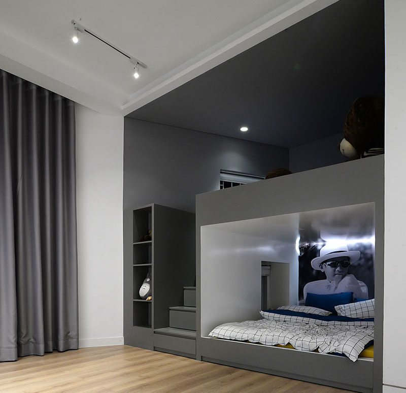 Design Detail Built In Bunk Beds And, Kids Room With Bunk Beds