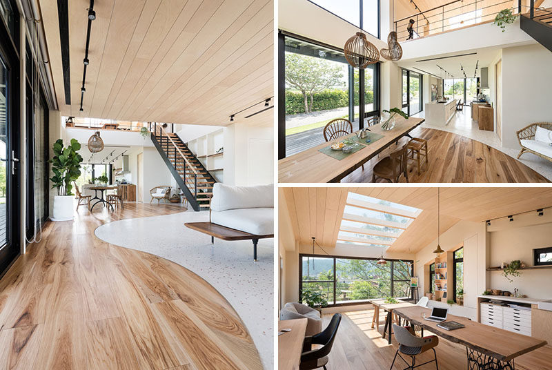 This New Home Creatively Uses Wood To Add A Natural Touch To Its Interior