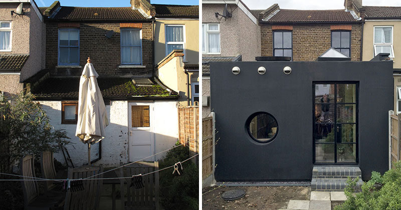 Black Rubber Covers The Extension On This House In London