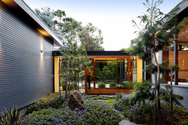 Tim Spicer Architects have recently completed the renovation and extension of a house, originally designed by architect Hugh Tuffley, that's located in Shoreham, a seaside town south of Melbourne, Australia. #Architecture #Landscaping #HouseExtension
