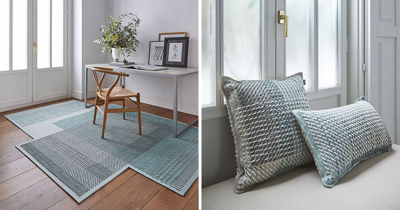 These Rugs And Cushions Were Designed To Showcase Traditional Embroidery Stitches
