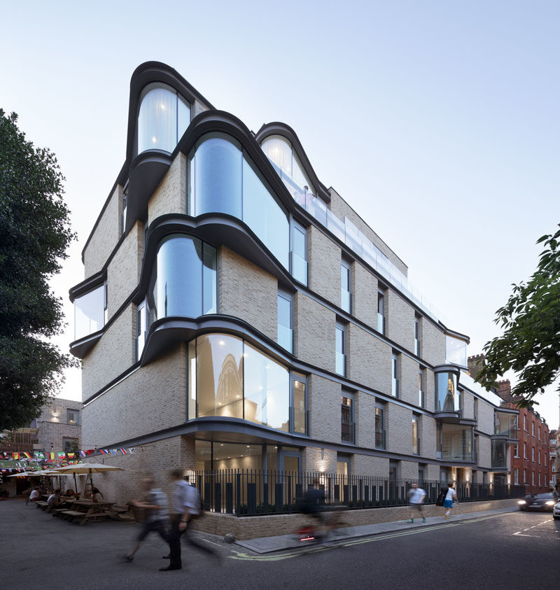 Protruding Glass Windows Add Interest To This New Building In London