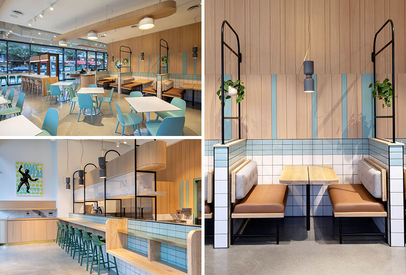 Materials And Colors Were Chosen To Reflect The Coastal And Mountainside Setting Of This Fast Casual Restaurant