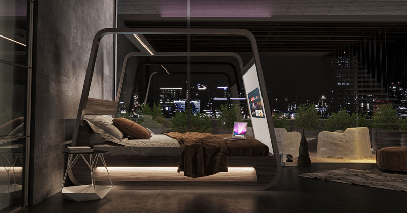 This Bed Is Designed With Hidden Features Like A Projector A 70
