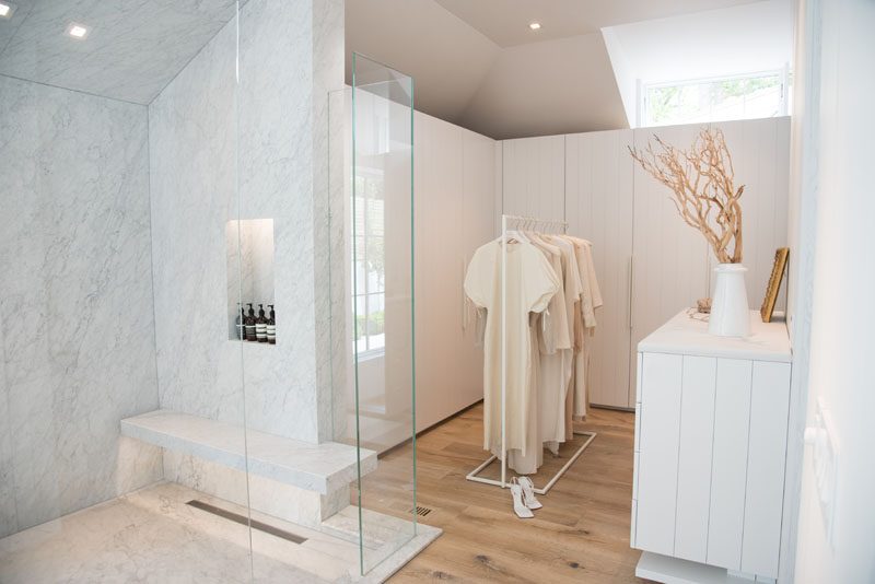 This Bathroom And Walk In Closet Combination Are Fully Open To The Room
