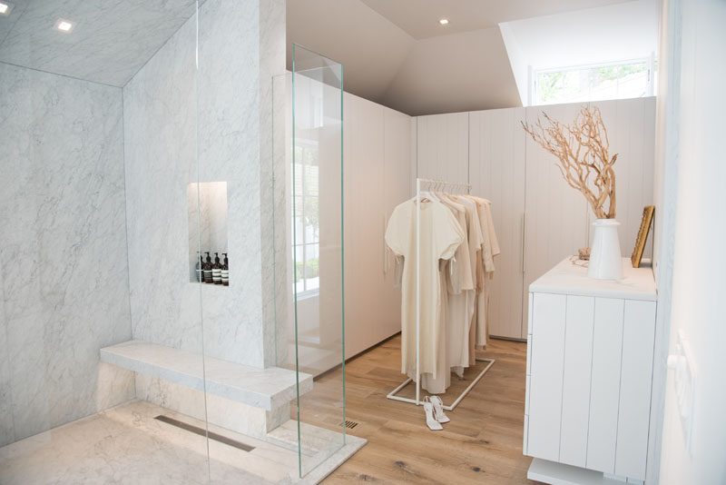 This Bathroom And Walk-In Closet Combination Are Fully Open To The Rest Of The Room