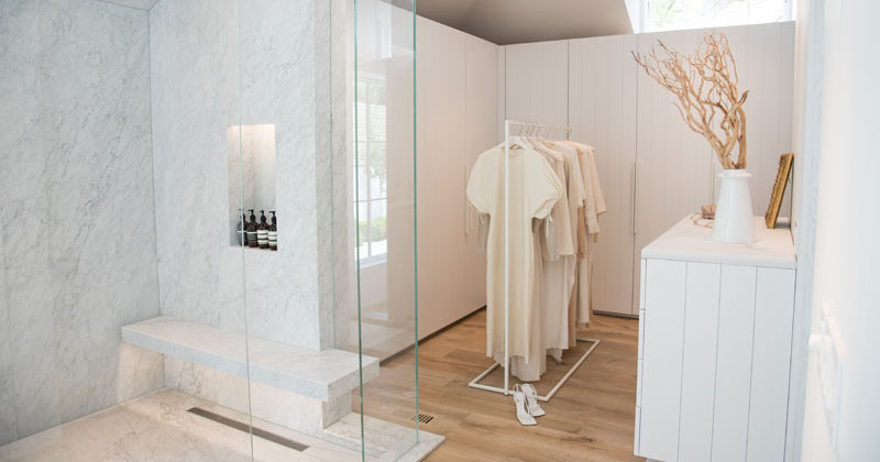 This Bathroom And Walk In Closet Combination Are Fully Open