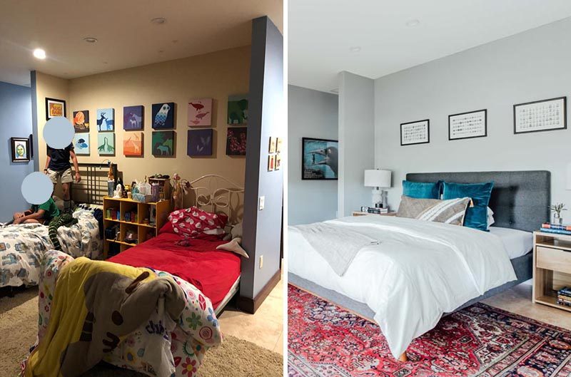 Before And After ? A Children?s Bedroom Is Now A Calming Guest Room