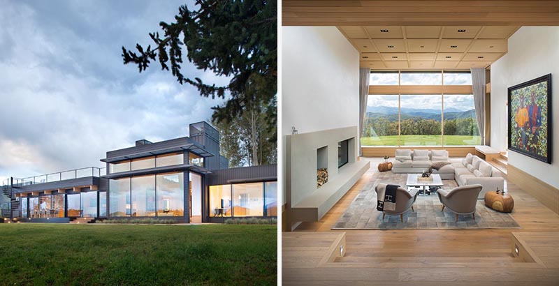 A Sunken Living Room Creates A Distinct Sense Of Place In This Colorado Home