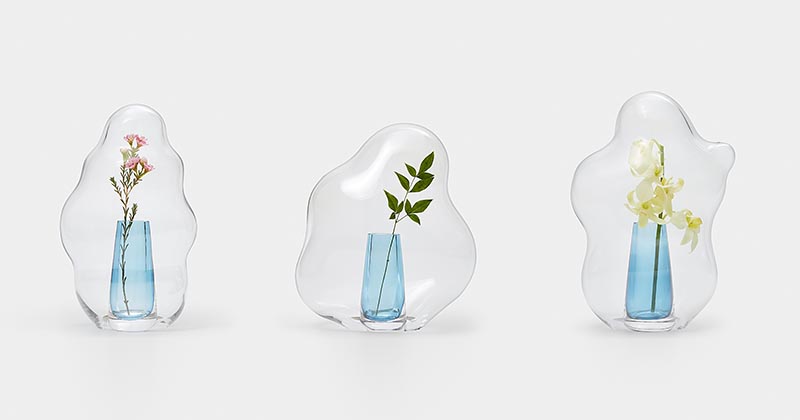 Yuhsien Design Studio has created a collection of modern vases that were inspired by the irregular and unique appearance of bubbles. #ModernHomeDecor #ModernVases