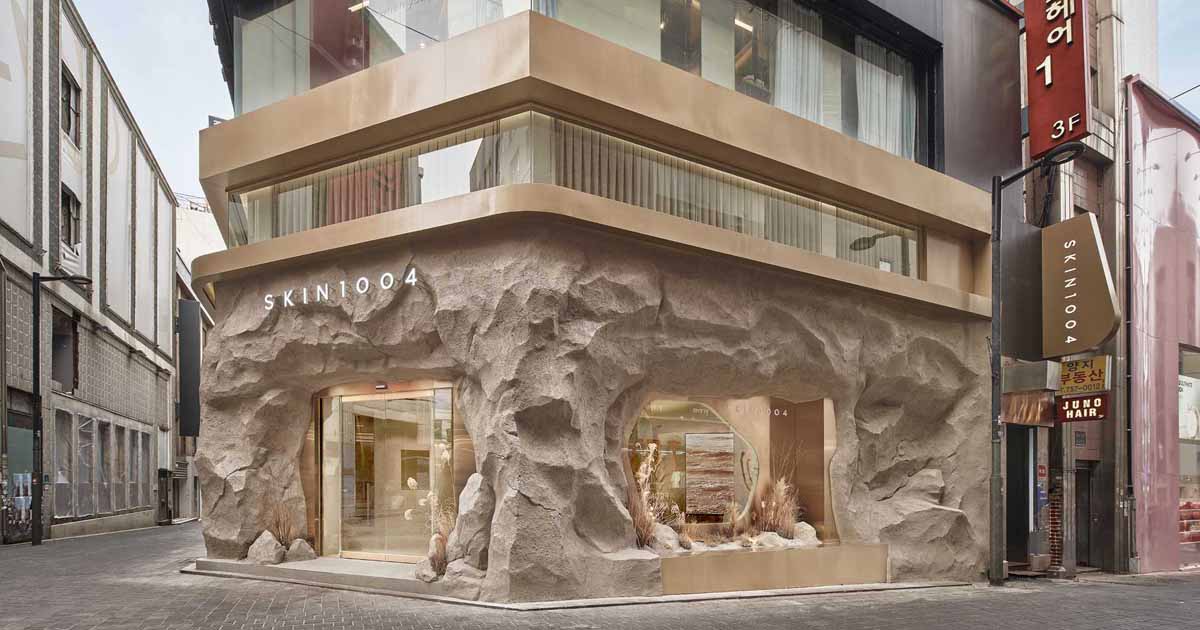 A Rock Inspired Exterior Was Designed For This Skincare Boutique