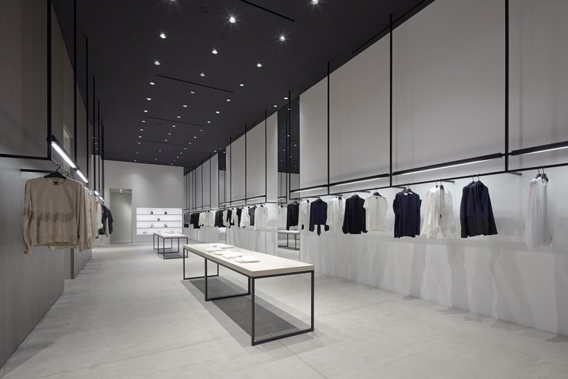 Shop interiors for Theory by Nendo