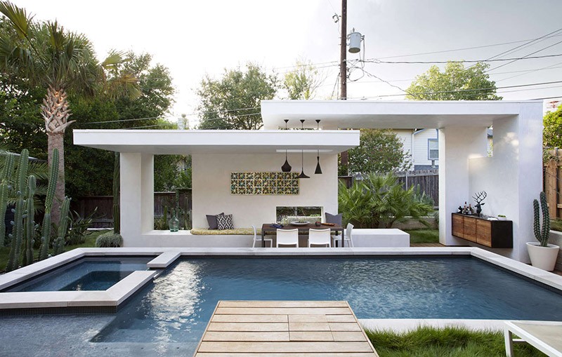 A Contemporary Pool Cabana