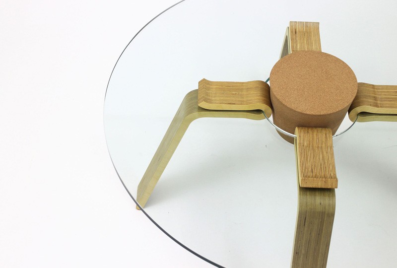 The Cork Stopper Table by Hyeonil Jeong