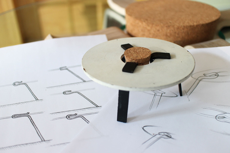 The Cork Stopper Table by Hyeonil Jeong