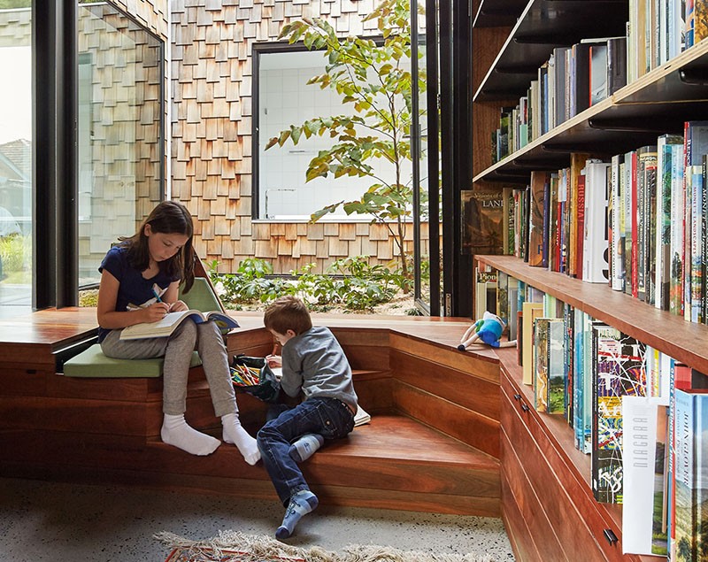 This Home's Study Library Is An Oasis Of Learning