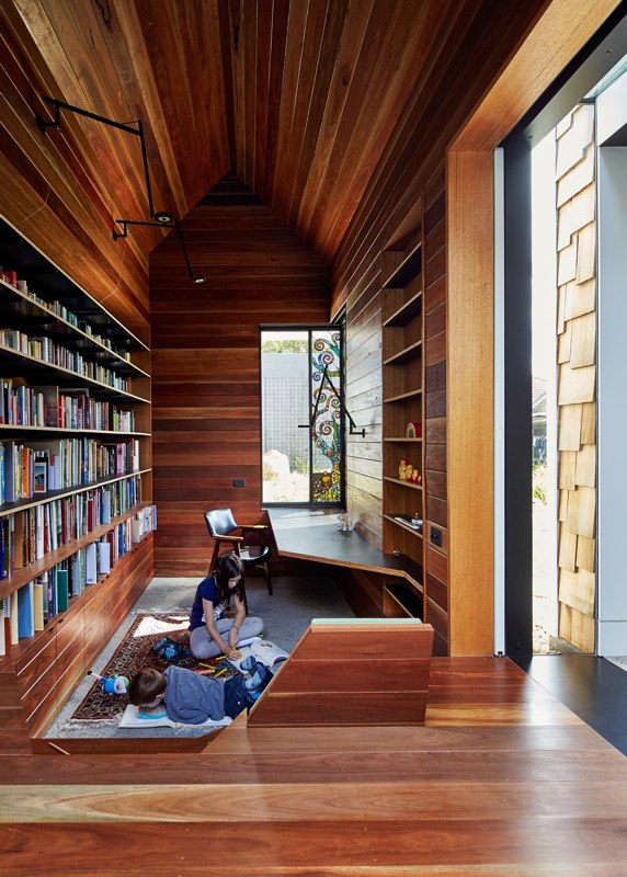 This Home's Study Library Is An Oasis Of Learning
