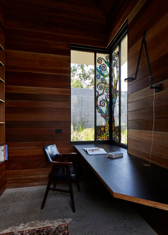 This Home's Study Library Is An Oasis Of Learning