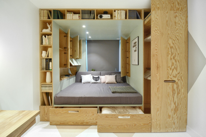 teenage single bed with storage