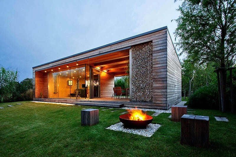 A contemporary firepit