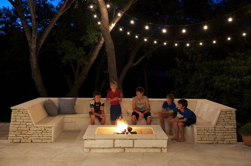 A contemporary firepit