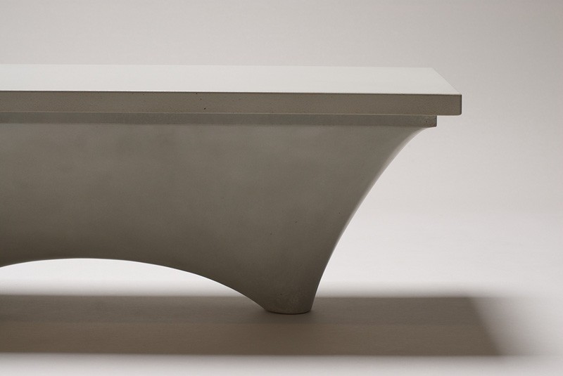 Planer Concrete Bench by Brandon Gore